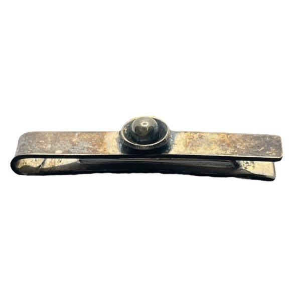Denmark sterling silver Modernist tie clip abstract vintage artist signed